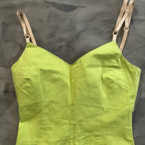 Dolce and Gabbana Lime Green Mini Dress - Picture 2 of 6